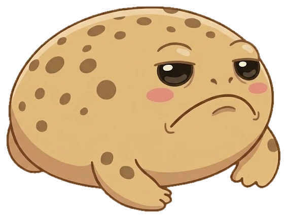 Gezeichneter, grummeliger gyupo-Regenfrosch mit halb geschlossenen Augen